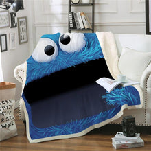 Load image into Gallery viewer, Cookie Monster Blanket for Adult Kids | Anime Fleece Throw Blanket