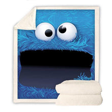 Load image into Gallery viewer, Cookie Monster Blanket for Adult Kids | Anime Fleece Throw Blanket