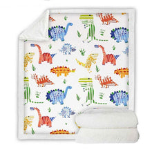 Load image into Gallery viewer, Cartoon Dinosaurs Blanket