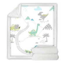 Load image into Gallery viewer, Cartoon Dinosaurs Blanket