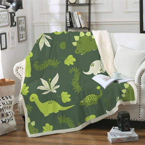 Cartoon Dinosaurs Throw Blanket