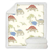 Load image into Gallery viewer, Cartoon Dinosaurs Blanket