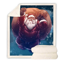 Load image into Gallery viewer, Christmas Blanket | Christmas Santa Claus Fleece Throw Blanket for Adult and Kids