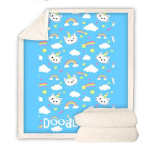 Load image into Gallery viewer, doodle cats blanket