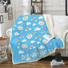 Load image into Gallery viewer, doodle cats blanket