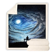 Load image into Gallery viewer, Galaxy Printed Velvet Plush Throw Blanket Galaxy Fleece Blanket for Adult Kids