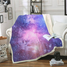 Load image into Gallery viewer, Galaxy Printed Velvet Plush Throw Blanket Galaxy Fleece Blanket for Adult Kids