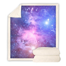 Load image into Gallery viewer, Galaxy Printed Velvet Plush Throw Blanket Galaxy Fleece Blanket for Adult Kids