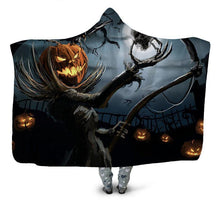 Load image into Gallery viewer, Halloween Hooded Blanket
