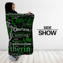 Load image into Gallery viewer, Harry Potter Slytherin Hooded Blanket