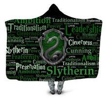 Load image into Gallery viewer, Harry Potter Slytherin Hooded Blanket