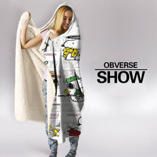 Load image into Gallery viewer, Snoopy Hooded Blanket Cartoon Dog Pattern Blanket for Adult Kids
