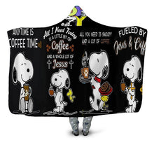 Load image into Gallery viewer, snoopy fleece hooded blanket