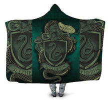 Load image into Gallery viewer, Harry Potter slytherin Hooded Blanket