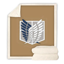 Load image into Gallery viewer, Attack on Titan Throw Blanket