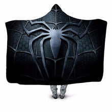 Load image into Gallery viewer, Spiderman Fleece Hooded Blanket