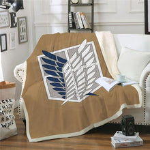 Load image into Gallery viewer, Attack on Titan Throw Blanket