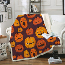 Load image into Gallery viewer, Halloween Anime Throw Blanket Halloween Fleece Blanket for Adult and Kids