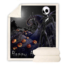 Load image into Gallery viewer, Halloween Anime Throw Blanket Halloween Fleece Blanket for Adult and Kids
