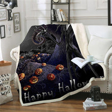 Load image into Gallery viewer, Halloween Anime Throw Blanket Halloween Fleece Blanket for Adult and Kids