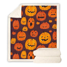 Load image into Gallery viewer, Halloween Anime Throw Blanket Halloween Fleece Blanket for Adult and Kids