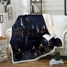 Load image into Gallery viewer, Harry Potter Hogwarts Castle Throw Blanket