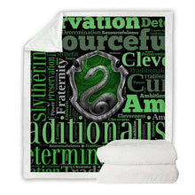 Load image into Gallery viewer, Harry Potter Slytherin Throw Blanket