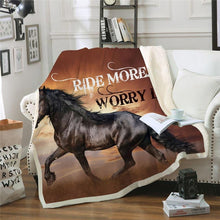 Load image into Gallery viewer, Horse Throw Blanket