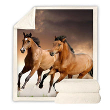 Load image into Gallery viewer, Horse Throw Blanket