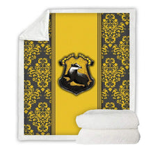 Load image into Gallery viewer, Hufflepuff Throw Blanket.jpg