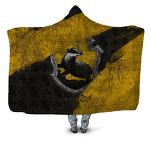 Load image into Gallery viewer, Hufflepuff Hooded Blanket 