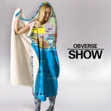 Load image into Gallery viewer, Map of The World Hooded Blanket