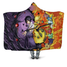 Load image into Gallery viewer, Naruto Sasuke hooded blanket