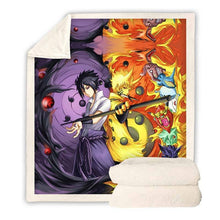 Load image into Gallery viewer, Naruto Sasuke Throw Blanket