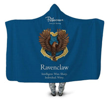 Load image into Gallery viewer, Ravenclaw hooded blanket