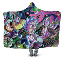 Load image into Gallery viewer, Rick And Morty Hooded Blanket