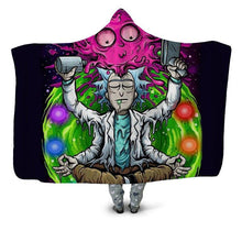 Load image into Gallery viewer, Anime Rick Hooded Blanket |  Rick Fleece Cartoon Hooded Blanket  for Adults Kids
