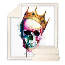 Load image into Gallery viewer, Skull Throw Blanket