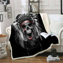 Load image into Gallery viewer, indian Skull Blanket