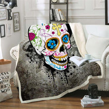 Load image into Gallery viewer, Skull Throw Blanket