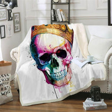 Load image into Gallery viewer, Skull Throw Blanket