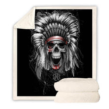 Load image into Gallery viewer, indian Skull Blanket