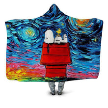 Load image into Gallery viewer, Snoopy Hooded Blanket