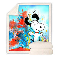 Load image into Gallery viewer, Snoopy Fleece Throw Blanket
