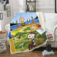 Load image into Gallery viewer, Snoopy Fleece Throw Blanket