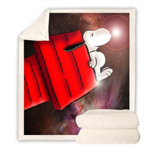 Load image into Gallery viewer, Snoopy Fleece Throw Blanket Anime Plush Blanket for Adult Kids
