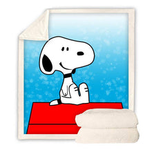 Load image into Gallery viewer, Snoopy Fleece Throw Blanket