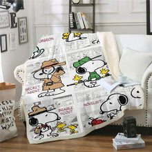 Load image into Gallery viewer, Snoopy Fleece Throw Blanket