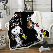Load image into Gallery viewer, Snoopy Fleece Throw Blanket 