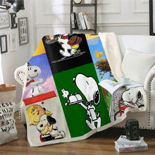 Load image into Gallery viewer, Snoopy Fleece Throw Blanket 